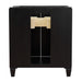 Bellaterra Home Trento 31" 2-Door 1-Drawer Black Freestanding Vanity Set - Luxe Vanity & Tub