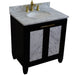 Bellaterra Home Trento 31" 2-Door 1-Drawer Black Freestanding Vanity Set - Luxe Vanity & Tub