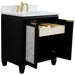 Bellaterra Home Trento 31" 2-Door 1-Drawer Black Freestanding Vanity Set - Luxe Vanity & Tub