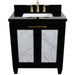 Bellaterra Home Trento 31" 2-Door 1-Drawer Black Freestanding Vanity Set - Luxe Vanity & Tub