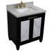 Bellaterra Home Trento 31" 2-Door 1-Drawer Black Freestanding Vanity Set - Luxe Vanity & Tub