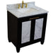 Bellaterra Home Trento 31" 2-Door 1-Drawer Black Freestanding Vanity Set - Luxe Vanity & Tub