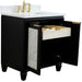 Bellaterra Home Trento 31" 2-Door 1-Drawer Black Freestanding Vanity Set - Luxe Vanity & Tub