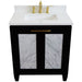 Bellaterra Home Trento 31" 2-Door 1-Drawer Black Freestanding Vanity Set - Luxe Vanity & Tub