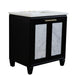 Bellaterra Home Trento 31" 2-Door 1-Drawer Black Freestanding Vanity Set - Luxe Vanity & Tub