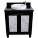 Bellaterra Home Trento 31" 2-Door 1-Drawer Black Freestanding Vanity Set - Luxe Vanity & Tub