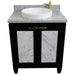 Bellaterra Home Trento 31" 2-Door 1-Drawer Black Freestanding Vanity Set - Luxe Vanity & Tub