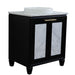 Bellaterra Home Trento 31" 2-Door 1-Drawer Black Freestanding Vanity Set - Luxe Vanity & Tub