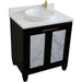 Bellaterra Home Trento 31" 2-Door 1-Drawer Black Freestanding Vanity Set - Luxe Vanity & Tub