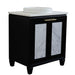 Bellaterra Home Trento 31" 2-Door 1-Drawer Black Freestanding Vanity Set - Luxe Vanity & Tub