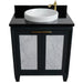 Bellaterra Home Trento 31" 2-Door 1-Drawer Dark Gray Freestanding Vanity Set - Luxe Vanity & Tub