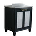 Bellaterra Home Trento 31" 2-Door 1-Drawer Dark Gray Freestanding Vanity Set - Luxe Vanity & Tub