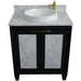 Bellaterra Home Trento 31" 2-Door 1-Drawer Dark Gray Freestanding Vanity Set - Luxe Vanity & Tub