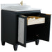 Bellaterra Home Trento 31" 2-Door 1-Drawer Dark Gray Freestanding Vanity Set - Luxe Vanity & Tub