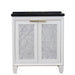 Bellaterra Home Trento 31" 2-Door 1-Drawer White Freestanding Vanity Set - Luxe Vanity & Tub