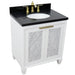 Bellaterra Home Trento 31" 2-Door 1-Drawer White Freestanding Vanity Set - Luxe Vanity & Tub