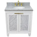 Bellaterra Home Trento 31" 2-Door 1-Drawer White Freestanding Vanity Set - Luxe Vanity & Tub