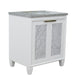 Bellaterra Home Trento 31" 2-Door 1-Drawer White Freestanding Vanity Set - Luxe Vanity & Tub