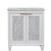 Bellaterra Home Trento 31" 2-Door 1-Drawer White Freestanding Vanity Set - Luxe Vanity & Tub