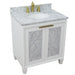 Bellaterra Home Trento 31" 2-Door 1-Drawer White Freestanding Vanity Set - Luxe Vanity & Tub