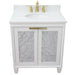 Bellaterra Home Trento 31" 2-Door 1-Drawer White Freestanding Vanity Set - Luxe Vanity & Tub