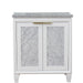 Bellaterra Home Trento 31" 2-Door 1-Drawer White Freestanding Vanity Set - Luxe Vanity & Tub