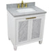 Bellaterra Home Trento 31" 2-Door 1-Drawer White Freestanding Vanity Set - Luxe Vanity & Tub