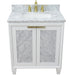 Bellaterra Home Trento 31" 2-Door 1-Drawer White Freestanding Vanity Set - Luxe Vanity & Tub