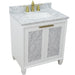 Bellaterra Home Trento 31" 2-Door 1-Drawer White Freestanding Vanity Set - Luxe Vanity & Tub