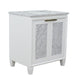 Bellaterra Home Trento 31" 2-Door 1-Drawer White Freestanding Vanity Set - Luxe Vanity & Tub