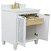 Bellaterra Home Trento 31" 2-Door 1-Drawer White Freestanding Vanity Set - Luxe Vanity & Tub