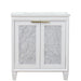 Bellaterra Home Trento 31" 2-Door 1-Drawer White Freestanding Vanity Set - Luxe Vanity & Tub