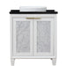 Bellaterra Home Trento 31" 2-Door 1-Drawer White Freestanding Vanity Set - Luxe Vanity & Tub