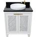 Bellaterra Home Trento 31" 2-Door 1-Drawer White Freestanding Vanity Set - Luxe Vanity & Tub