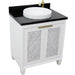 Bellaterra Home Trento 31" 2-Door 1-Drawer White Freestanding Vanity Set - Luxe Vanity & Tub