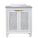 Bellaterra Home Trento 31" 2-Door 1-Drawer White Freestanding Vanity Set - Luxe Vanity & Tub