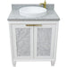 Bellaterra Home Trento 31" 2-Door 1-Drawer White Freestanding Vanity Set - Luxe Vanity & Tub