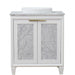 Bellaterra Home Trento 31" 2-Door 1-Drawer White Freestanding Vanity Set - Luxe Vanity & Tub