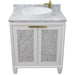 Bellaterra Home Trento 31" 2-Door 1-Drawer White Freestanding Vanity Set - Luxe Vanity & Tub