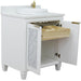 Bellaterra Home Trento 31" 2-Door 1-Drawer White Freestanding Vanity Set - Luxe Vanity & Tub