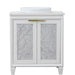 Bellaterra Home Trento 31" 2-Door 1-Drawer White Freestanding Vanity Set - Luxe Vanity & Tub