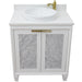 Bellaterra Home Trento 31" 2-Door 1-Drawer White Freestanding Vanity Set - Luxe Vanity & Tub