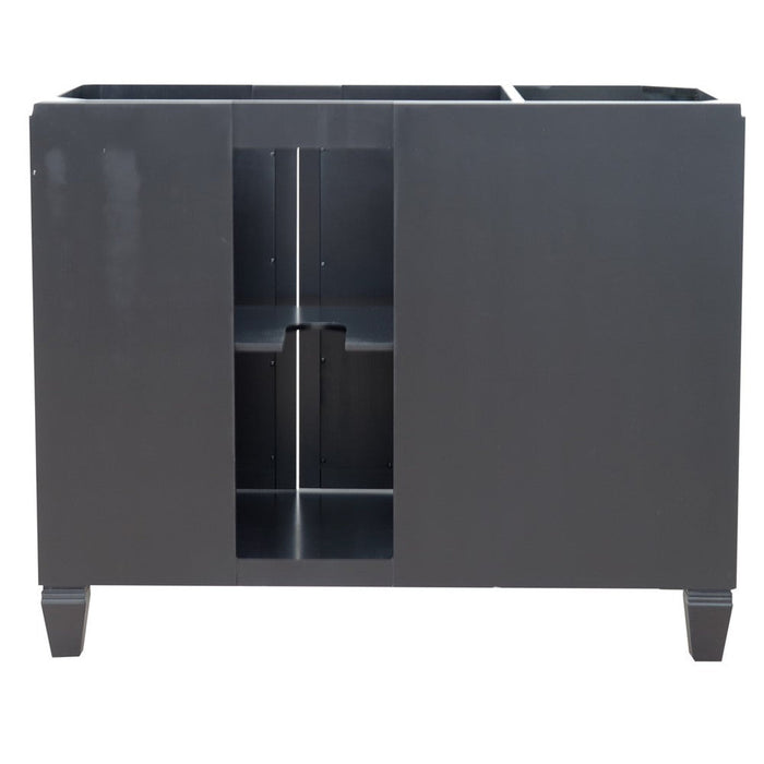 Bellaterra Home Trento 42" 2-Door 3-Drawer Black Freestanding Vanity Base With Right Door - Luxe Vanity & Tub