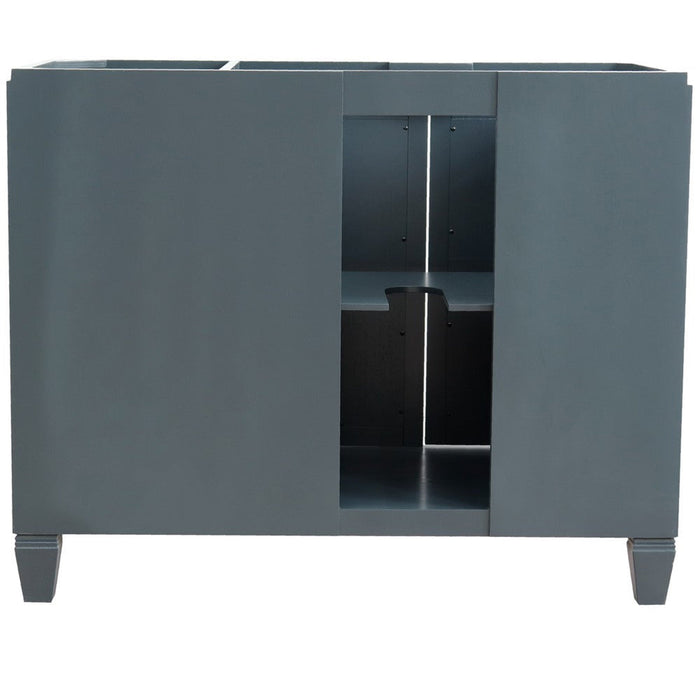 Bellaterra Home Trento 42" 2-Door 3-Drawer Dark Gray Freestanding Vanity Base With Left Door - Luxe Vanity & Tub