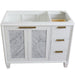 Bellaterra Home Trento 42" 2-Door 3-Drawer White Freestanding Vanity Base With Left Door - Luxe Vanity & Tub