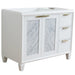 Bellaterra Home Trento 42" 2-Door 3-Drawer White Freestanding Vanity Base With Left Door - Luxe Vanity & Tub