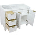 Bellaterra Home Trento 42" 2-Door 3-Drawer White Freestanding Vanity Base With Right Door - Luxe Vanity & Tub