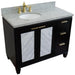 Bellaterra Home Trento 43" 2-Door 3-Drawer Black Freestanding Vanity Set - Luxe Vanity & Tub