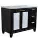 Bellaterra Home Trento 43" 2-Door 3-Drawer Black Freestanding Vanity Set - Luxe Vanity & Tub