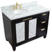 Bellaterra Home Trento 43" 2-Door 3-Drawer Black Freestanding Vanity Set - Luxe Vanity & Tub